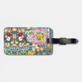 Zartes blaues, sizilianisches Zitrusfliesen Gepäckanhänger (Rückseite horizontal)