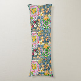 Zartes blaues, sizilianisches Zitrusfliesen Seitenschläferkissen