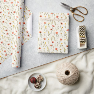 Zartes Blumen Geschenkpapier