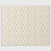 Zartes Blumen Geschenkpapier (Flach)