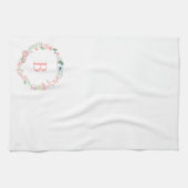 Zartes Blumenkranz-Monogramm Geschirrtuch (Horizontal)