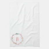 Zartes Blumenkranz-Monogramm Geschirrtuch (Vertikal)