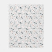 Zartes Blumenmuster. Fleecedecke (Vorderseite)