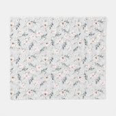 Zartes Blumenmuster. Fleecedecke (Vorderseite (Horizontal))