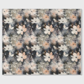 Zartes Blumenmuster Geschenkpapier (Flach)