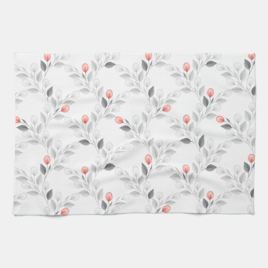 Zartes Blumenmuster Geschirrtuch (Horizontal)