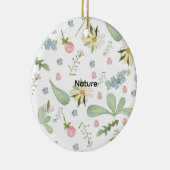Zartes Blumenmuster Keramik Ornament (Rechts)