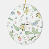 Zartes Blumenmuster Keramik Ornament (Links)