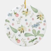 Zartes Blumenmuster Keramik Ornament (Hinten)