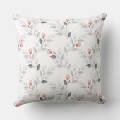 Zartes Blumenmuster Kissen (Rückseite)