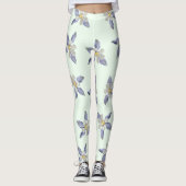 Zartes Blumenmuster Leggings (Vorderseite)
