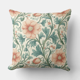 Zartes Blumenmuster mit weichen rosa Blüten Kissen