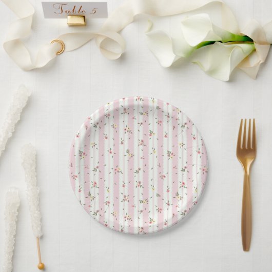 Zartes Blumenmuster-Papierplatten Pappteller (Hochzeit)