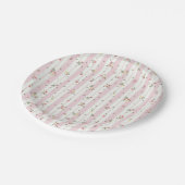 Zartes Blumenmuster-Papierplatten Pappteller (Schrägansicht)