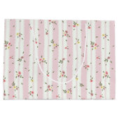 Zartes Blumenmuster Pink Große Geschenktasche Große Geschenktüte (Rückseite)