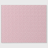 Zartes Blumenmuster Rosa Geschenkpapier Rolle (Flach)