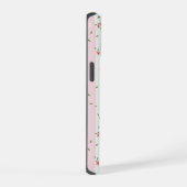 Zartes Blumenmuster Rosa iPhone 15 Hülle (Rechte Seite)