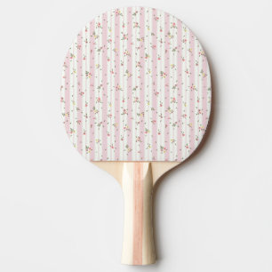 Zartes Blumenmuster Rückseite einfarbig Rosa Tischtennis Schläger