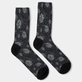 Zartes Blumenmuster Weiß Spitze Socken (Rechts)