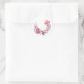 Zartes Blumenreath Pink Aufkleber (Tasche)