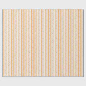 Zartes Blumenstreifenmuster in Rosa und Orange Geschenkpapier (Flach)