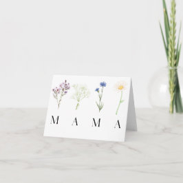Zartes botanisches Mama-Design zum Muttertag Karte