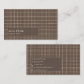 Zartes braunes, cremefarbenes Muster Visitenkarte (Vorne/Hinten)