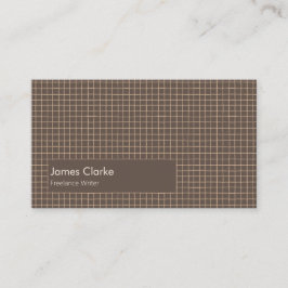 Zartes braunes, cremefarbenes Muster Visitenkarte