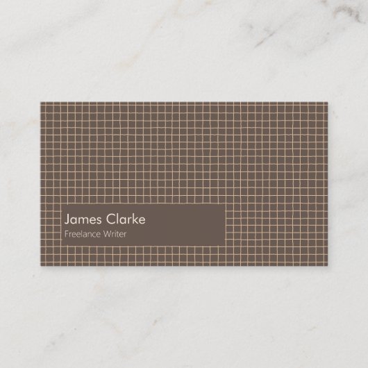 Zartes braunes, cremefarbenes Muster Visitenkarte (Vorderseite)