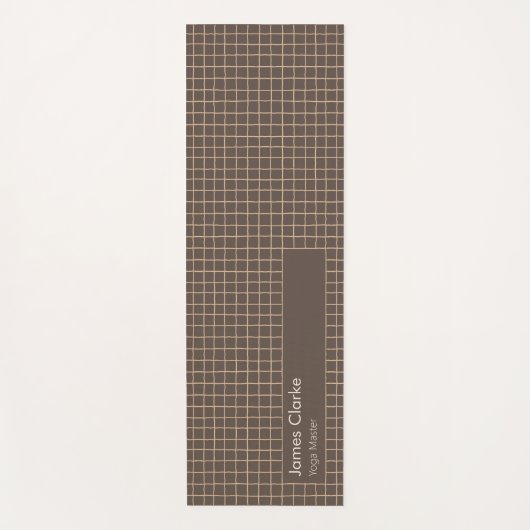 Zartes braunes, cremefarbenes Muster Yogamatte (Vorderseite)