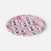 Zartes Brautparty Pappteller (Schrägansicht)