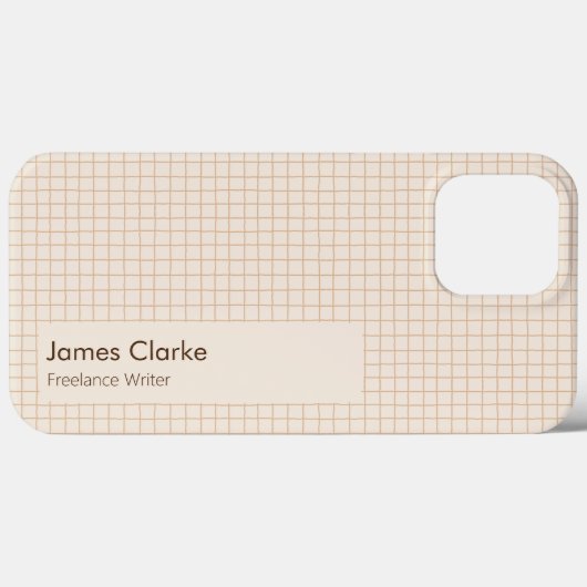 Zartes, cremefarbenes, braunes Muster Case-Mate iPhone Hülle (Rückseite (Horizontal))