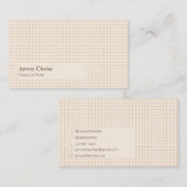 Zartes, cremefarbenes, braunes Muster Visitenkarte (Vorne/Hinten)