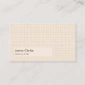 Zartes, cremefarbenes, braunes Muster Visitenkarte (Vorderseite)