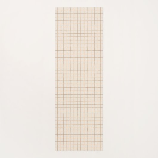 Zartes, cremefarbenes, braunes Muster Yogamatte (Rückseite)