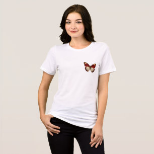 Zartes Damen-T-Shirt mit Schmetterlings-Logo Tri-Blend Shirt