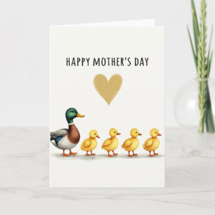 Zartes Enten-Muttertagskarte Karte