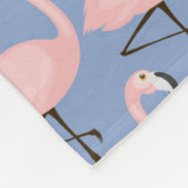 Zartes Flamingo-Muster Fleecedecke (Ecke)