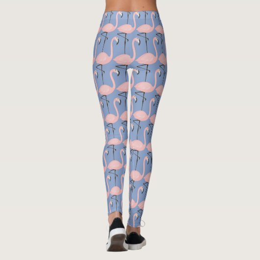 Zartes Flamingo-Muster Leggings (Rückseite)