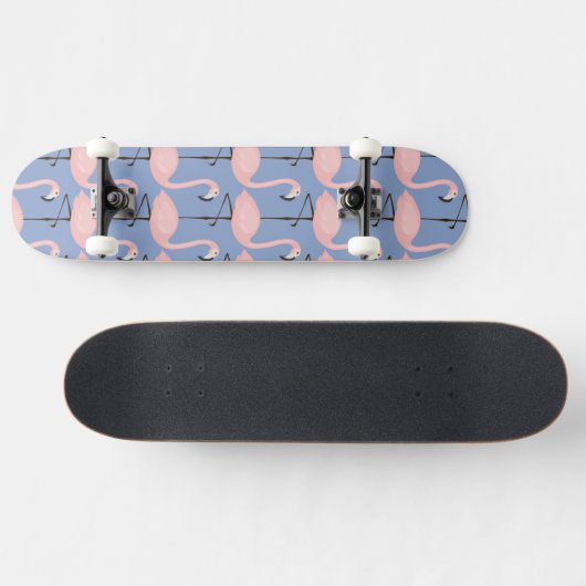Zartes Flamingo-Muster Skateboard (Horizontal)