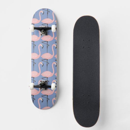 Zartes Flamingo-Muster Skateboard (Vorderseite)