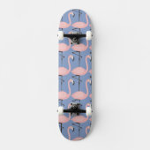 Zartes Flamingo-Muster Skateboard (Vorderseite)