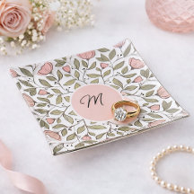 Zartes Florales Benutzerdefiniertes Monogramm
