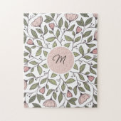 Zartes florales individuelles Monogramm Puzzle (Vertikal)