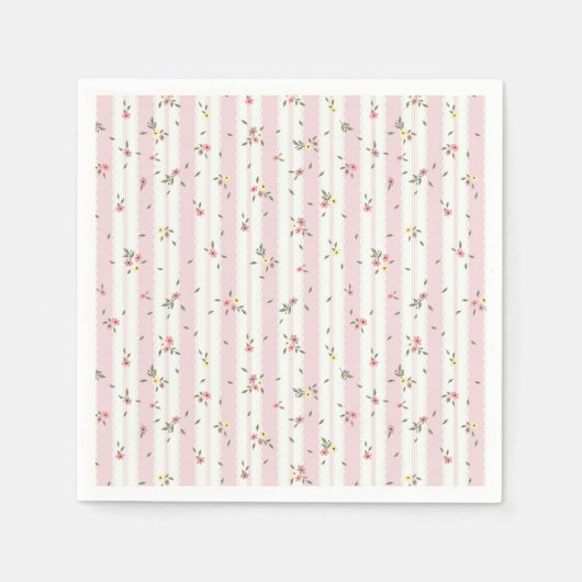 Zartes florales Muster Napkins Serviette (Vorderseite)