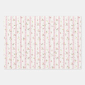 Zartes, florales Muster rosa Wrapping Paper Set Geschenkpapier Set (Vorderseite 2)