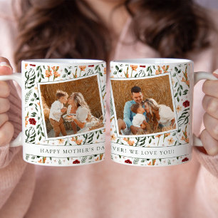 Zartes Florales Scrapbook-Style Muttertagsdesign Kaffeetasse