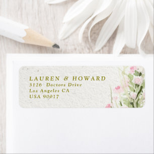zartes französisches Blumen-Garten-Hochzeit Rückse