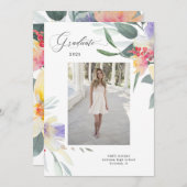 zartes Frühling Blumenkarten Abschluss Foto Save The Date (Vorne/Hinten)