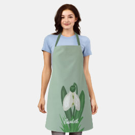 Zartes Frühlings-Schneeglöckchen-Blume Schürze